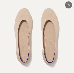 Rothy’s square flat in ecru